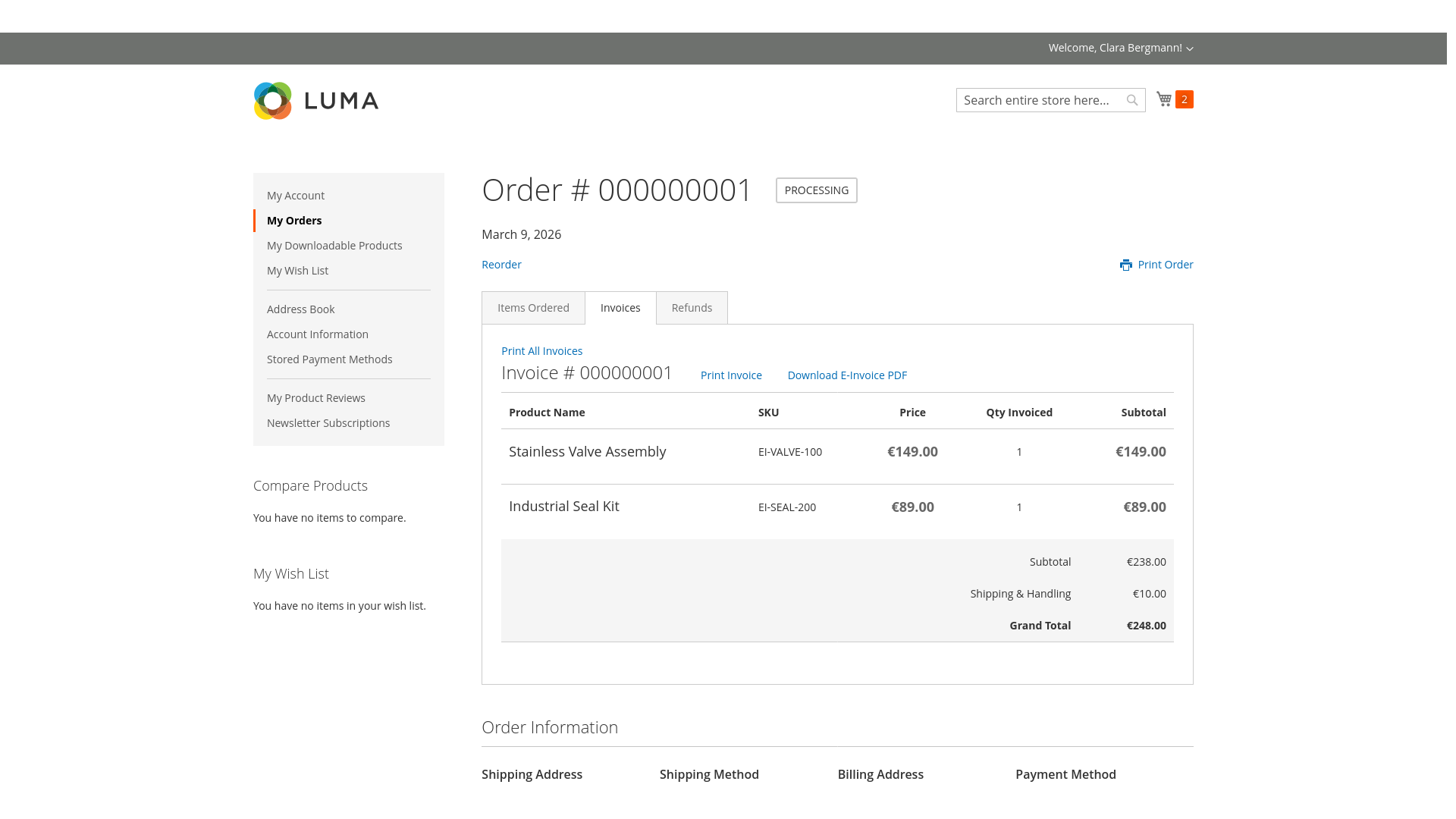 Invoice Extensions Magento 2 E-Invoice Extension - ZUGFeRD, XRechnung, EN16931 and Factur ...