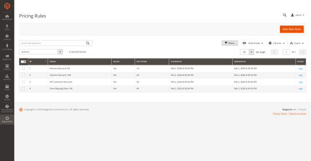 Rule-driven pricing logic