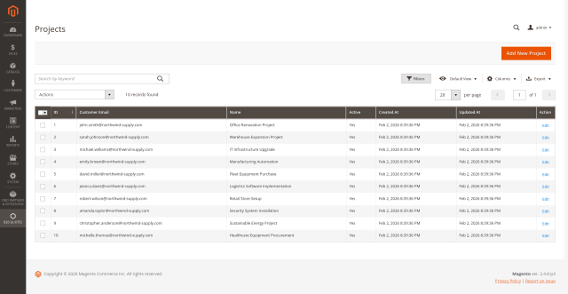 Project-based quote organization