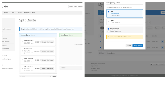 Split, merge, and compare
