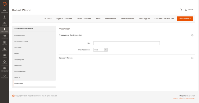Price maintenance in the right admin context