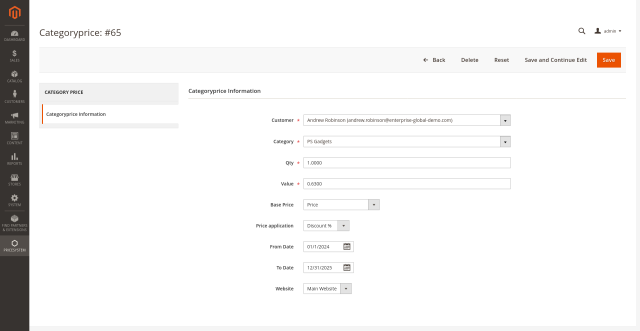 Quantity tiers with validity windows