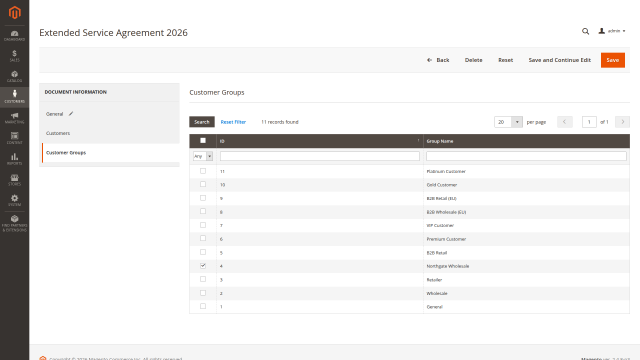 Precise Access Control by Customer and Group
