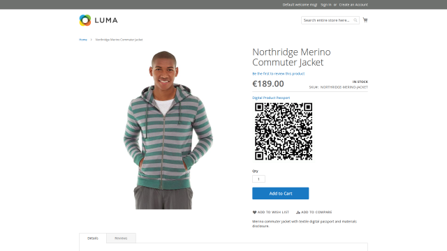 QR code, product badge, and public view