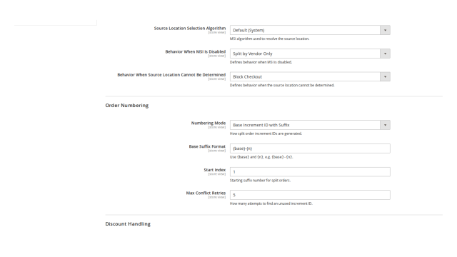Base-plus-suffix order numbering