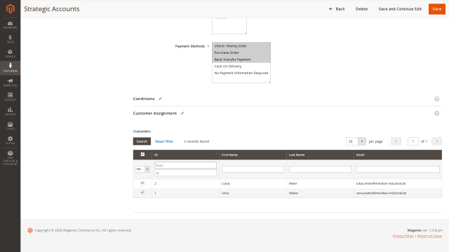 Individual Access for Specific Customers