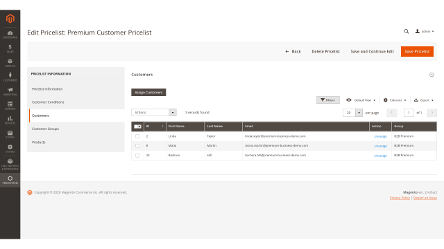 Direct customer assignment