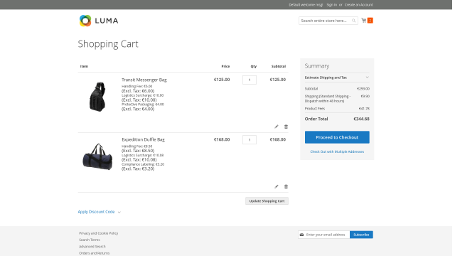 Item-based fee logic