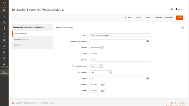 Website-scoped pricing control