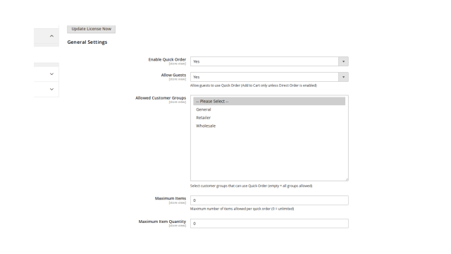 Customer-group and guest access rules