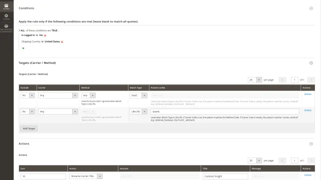 Condition logic with customer and cart criteria