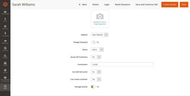 Reglas de acceso para cuentas de personal