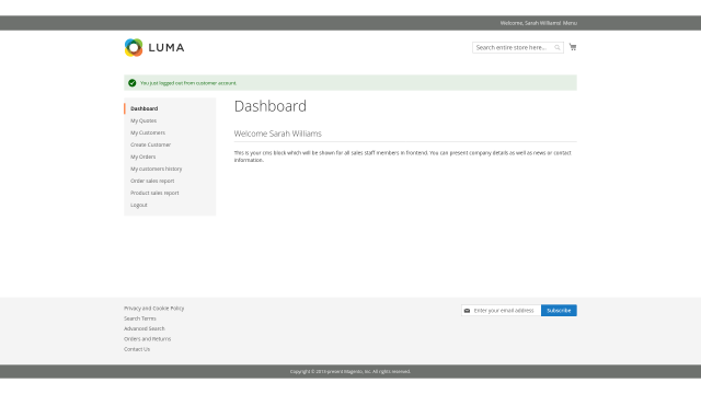 Secure Return to Staff Account