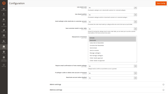 Optional Shared Cart and Wishlist