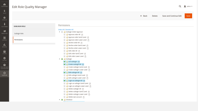Core Access Settings and Order Visibility
