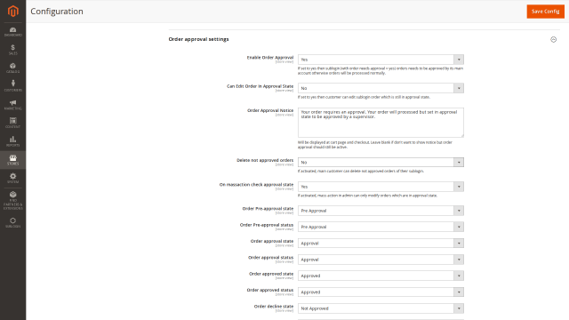 Sublogin Order Approval: Approval States and Notices