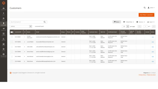 Customer ID screenshot 1: 01 Customer Listing Customerid Grid