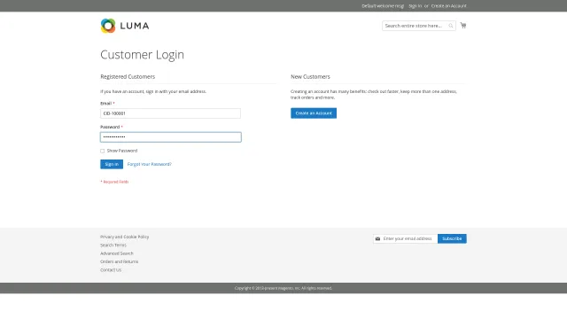 Customer ID screenshot 5: 02 Login With Customer Id