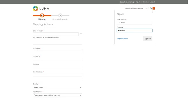 Customer ID screenshot 7: 04 Checkout Authentication With Customer Id