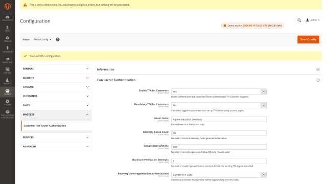 Configuración opcional u obligatoria