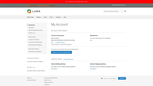 Self-service in My Account