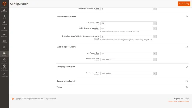 Pricesystem screenshot 19: Pricesystem Config Categoryprice Export