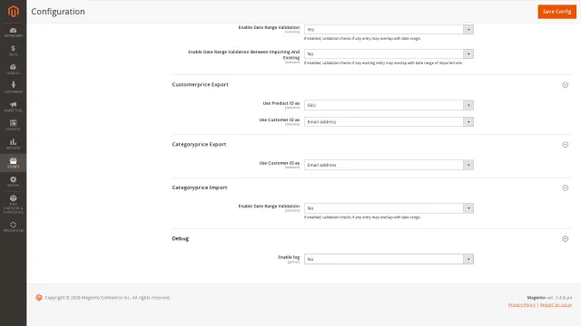 Pricesystem screenshot 21: Pricesystem Config Debug