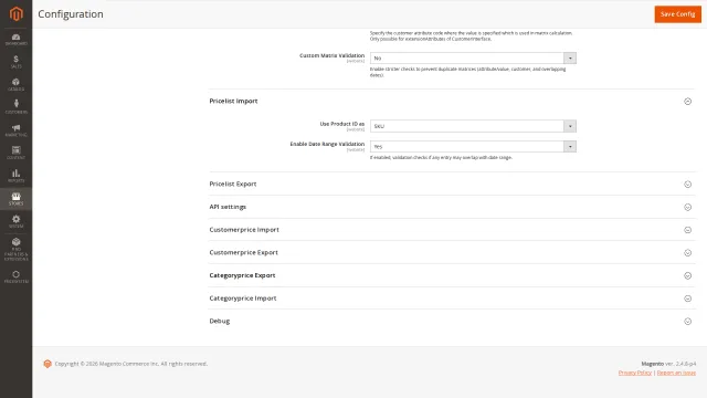 Pricesystem screenshot 14: Pricesystem Config Pricelist Import