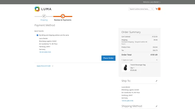 Product Fees screenshot 11: Productfee Frontend Checkout Review