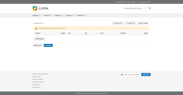 Quick Order screenshot 2: Quick Order Frontend Main Workspace