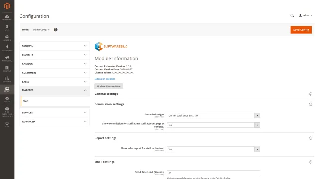 Sales Staff screenshot 9: 01 Staff Config General Settings