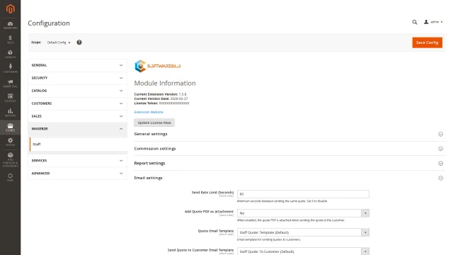 Sales Staff screenshot 11: 03 Staff Config Report Settings