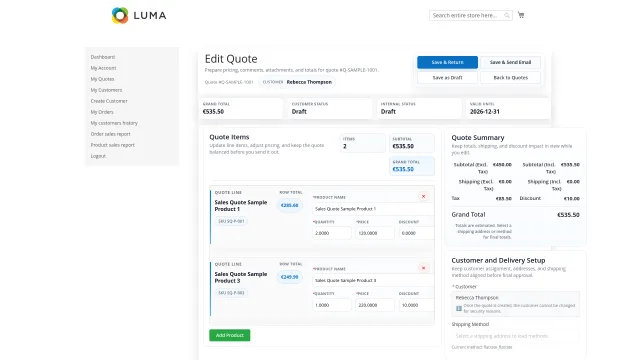 Sales Staff screenshot 15: 03 Staff Quote Edit Quote