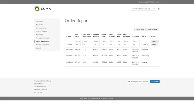 Sales Staff screenshot 7: 04 Staff Order Report