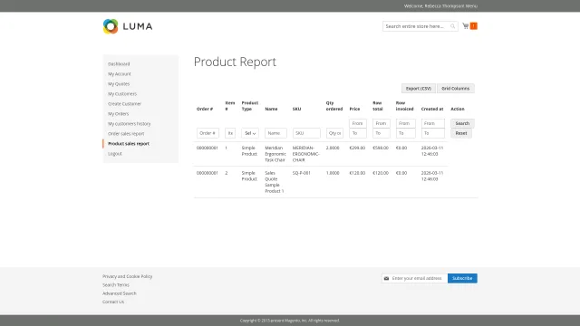 Sales Staff screenshot 8: 05 Staff Product Report
