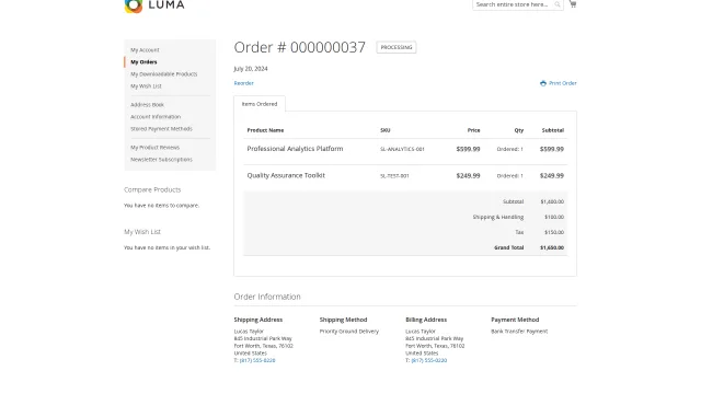 Sublogin screenshot 6: 06 Order Flow